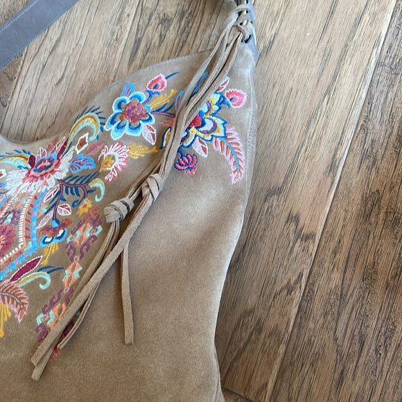Johnny Was Embroidered Suede Bag - Picture 9 of 16